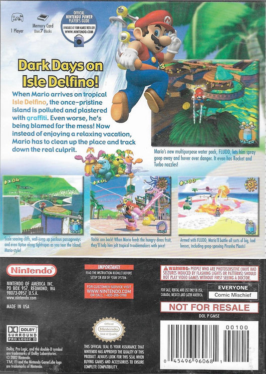 Super Mario Sunshine [Not For Resale] - Gamecube
