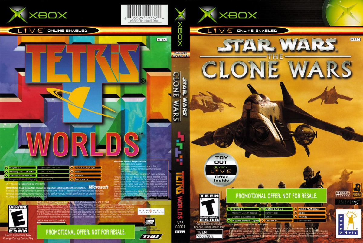 Midwest Retro - Clone Wars Tetris Worlds Combo Pack - Video Game - Xbox