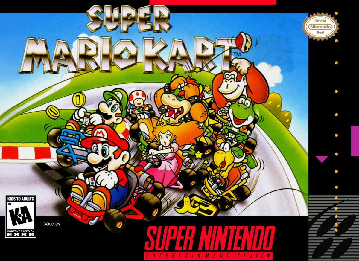 Midwest Retro - Super Mario Kart - Video Game - Super Nintendo