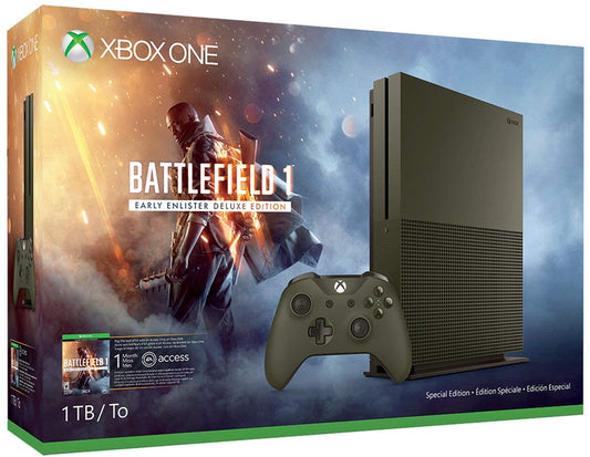 Xbox One S 1 TB Battlefield 1 Special Edition Military Green - Xbox One